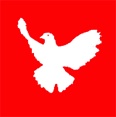 Banner Nein zum Irak-Krieg Friedensaube Quadratisch