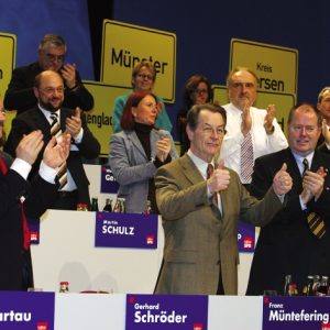 Franz Müntefering auf dem landesparteitag der NRWSPD