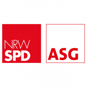 Logo der NRWSPD Arbeitsgemeinschaft der Sozialdemokratinnen und Sozialdemokraten im Gesundheitswesen