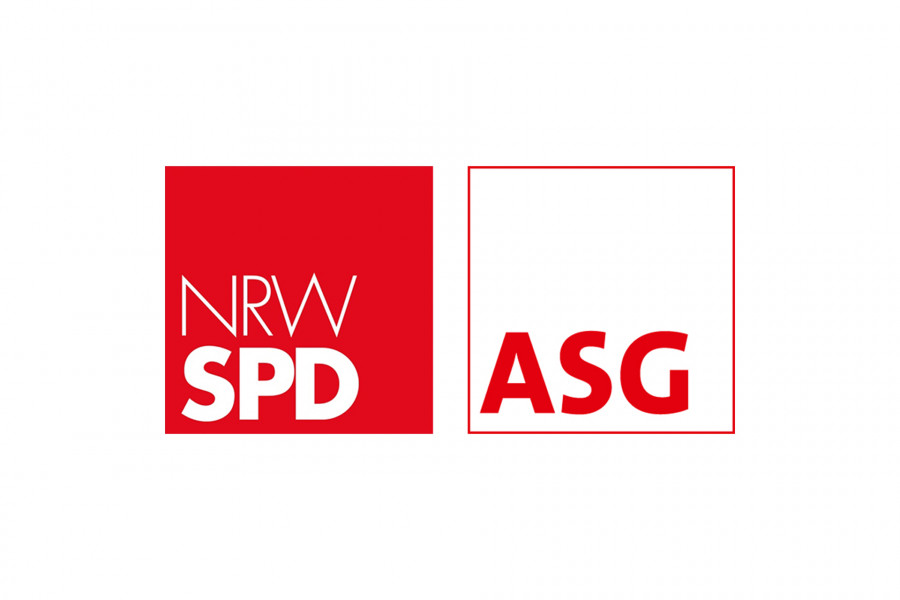 Logo der NRWSPD Arbeitsgemeinschaft der Sozialdemokratinnen und Sozialdemokraten im Gesundheitswesen