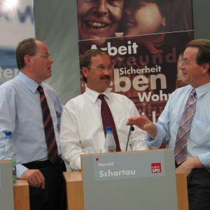 Ruhrkongress in Gelsenkirchen mit Franz Müntefering, Peer Steinbrück und Harald Schartau