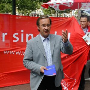 Wahlkampferöffnung mit Harald Schartau am 12. 08. 02
