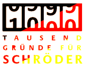Plakat Tausend Gründe für Schröder