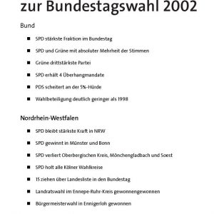 Wahltelegramm zur Bundestagswahl 2002