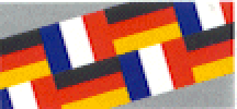 Banner Deutsch-Französische Freundschaft mit Flaggen