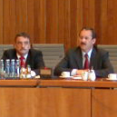 Michael Groschek und Harald Schartau am 08. 10. 03