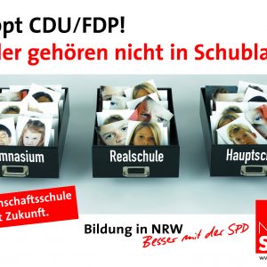 Plakat: Kinder gehören nicht in Schubladen