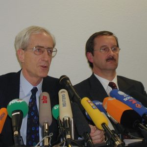 Jürgen Schmude und Harald Schartau am 15. 03. 02