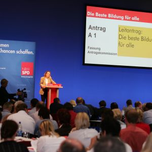 Diskussion auf demParteitag