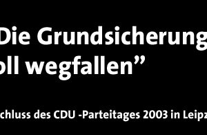 CDU: "Die Grundsicherung soll wegfallen"