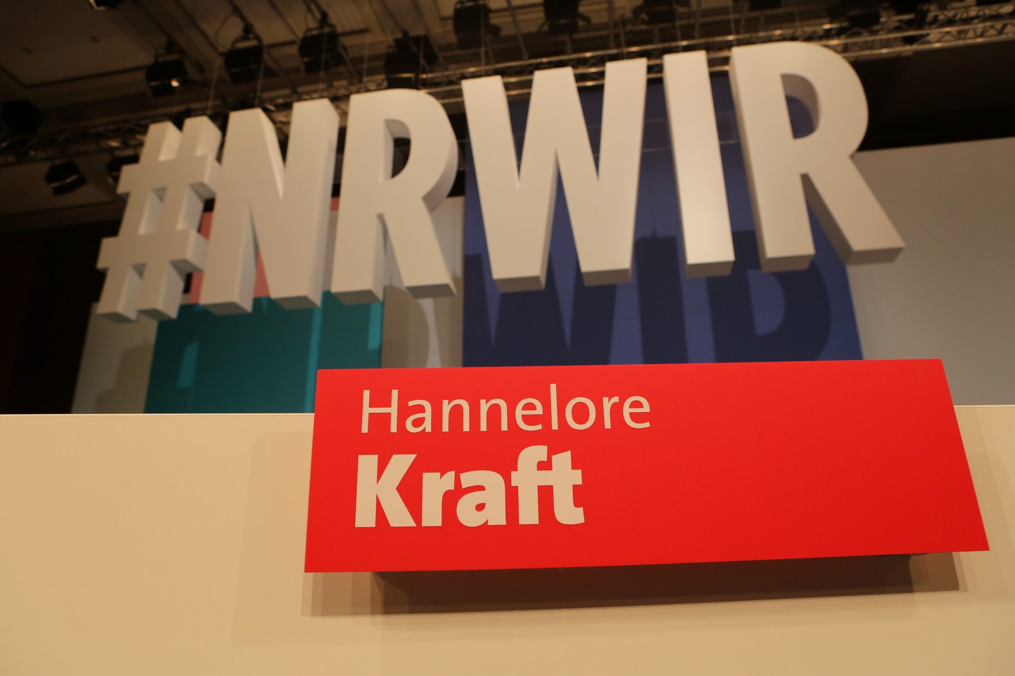 Foto des Platzes von Hannelore Kraft bei der Landesdelegiertenkonferenz
