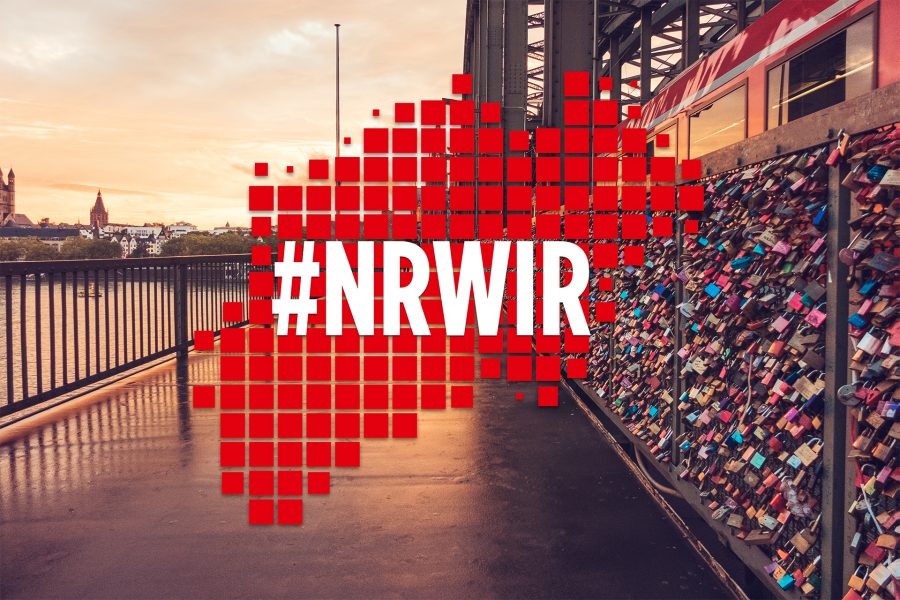 Das Logo des Videowettbewerbs „#NRWIR lieben NRW“