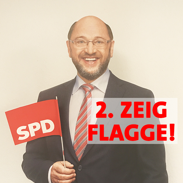 Regel 2 im Haustürwahlkampf - Zeig Flagge!