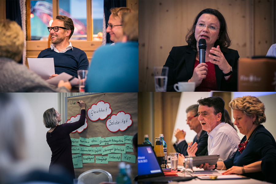Collage von der Klausurtagung der NRWSPD 2017