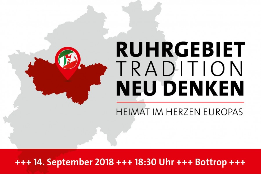 Digitale Einladung zu "Ruhrgebiet Tradition neu denken - Heimat im Herzen Europas" am 14. September 2018 in Bottrop